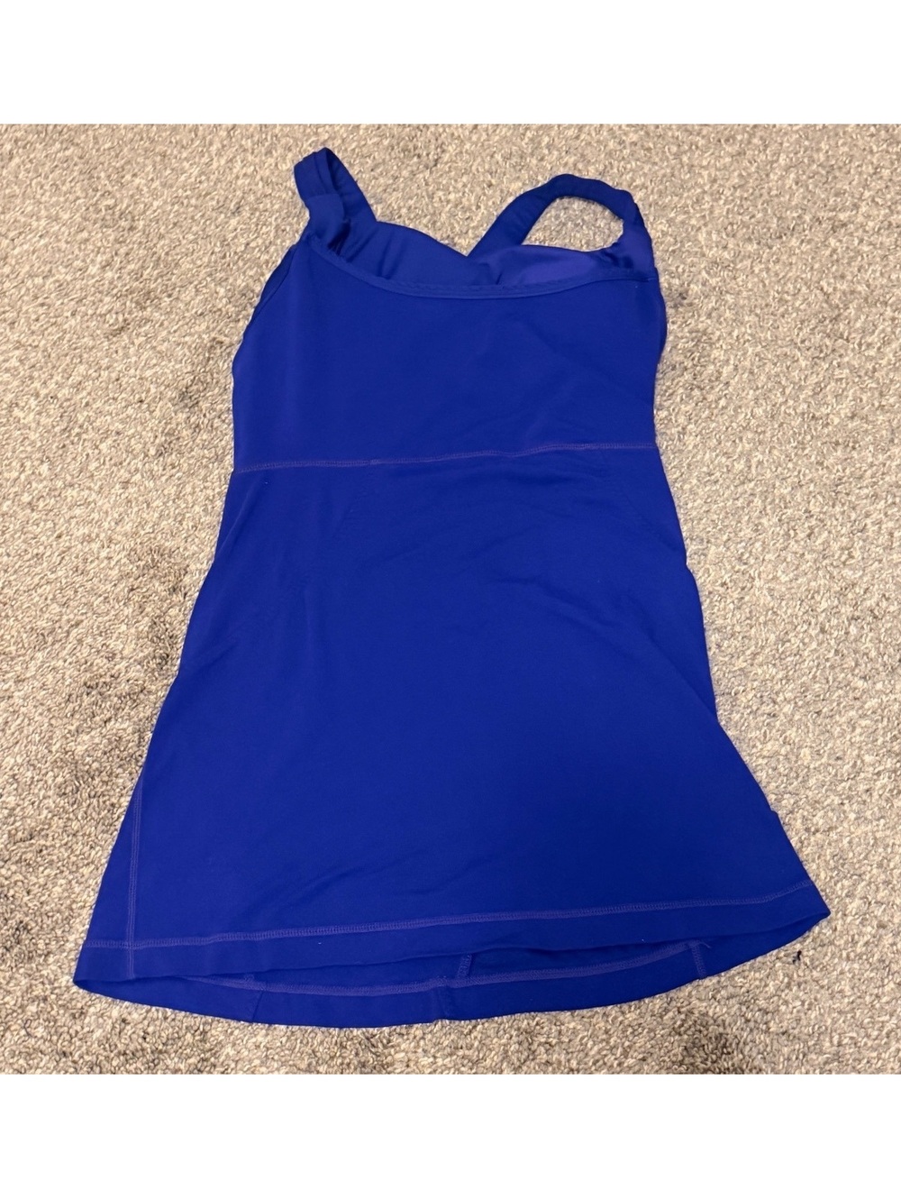 Lululemon Royal Blue Built-In Bra Athletic Tank Top